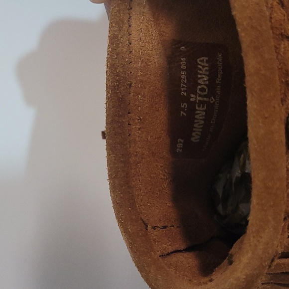 Minnetonka Brown Fringe Ankle Boots - Picture 3 of 4